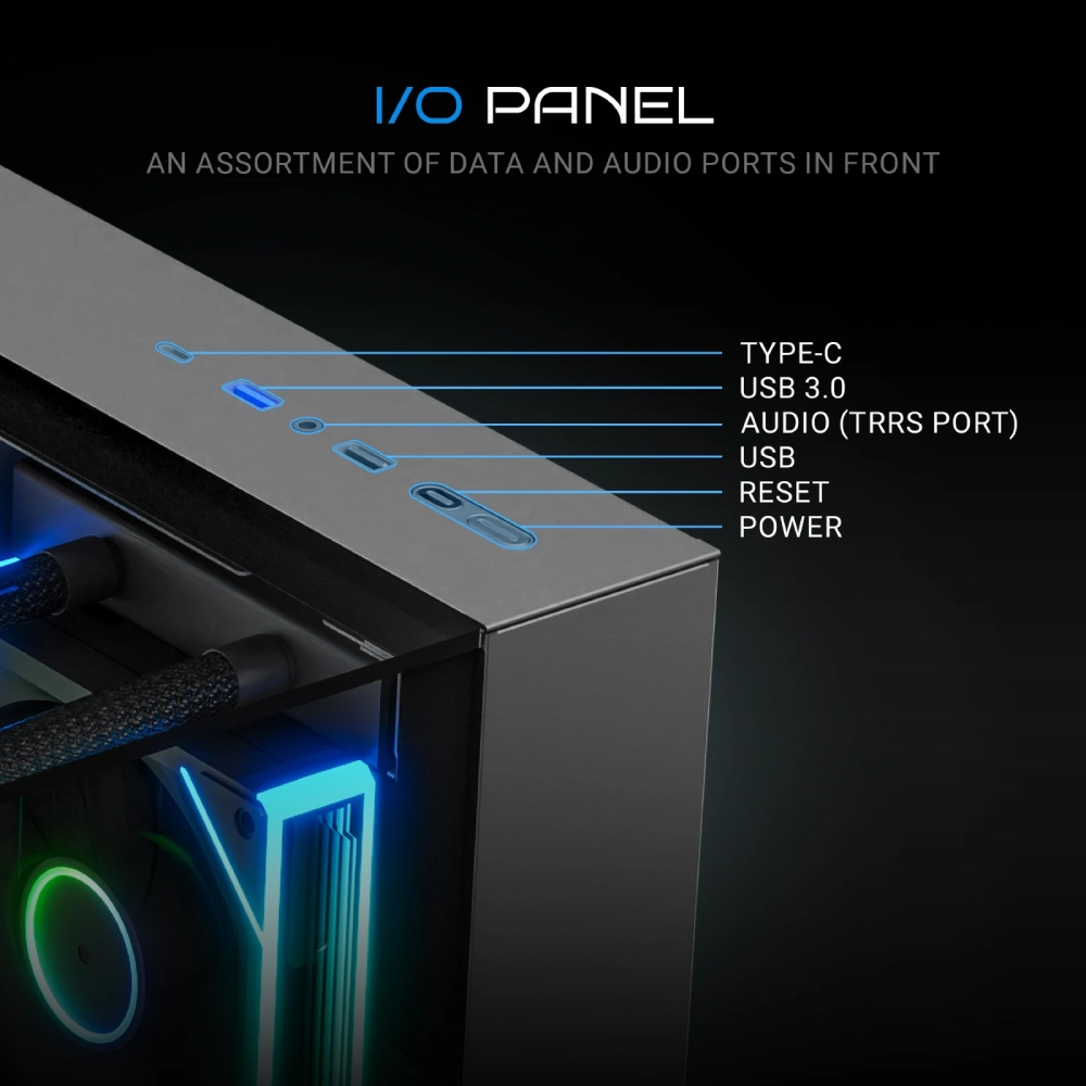 Ant Esports Gaming Cabinet Crystal ARC Pro Black (ATX/M-ATX/ITX) view 6